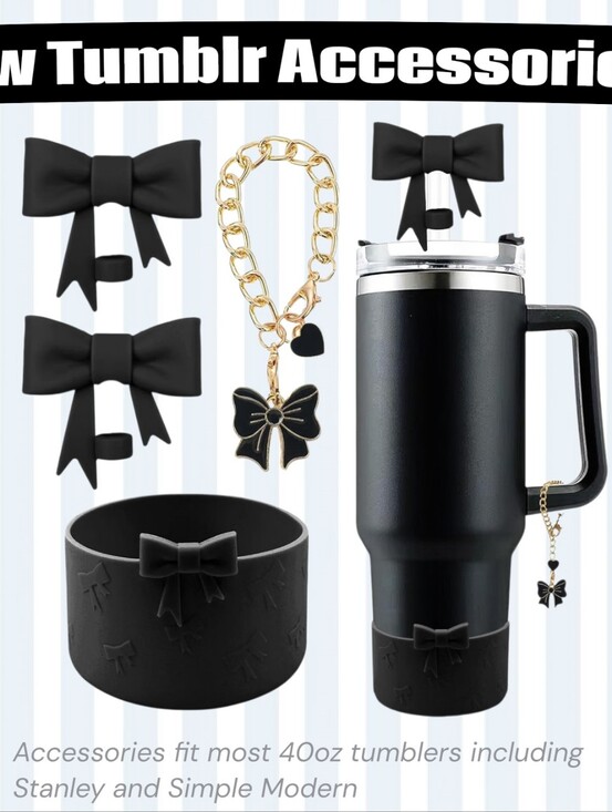 Other - Bow Tumbler Accessory Set | Black